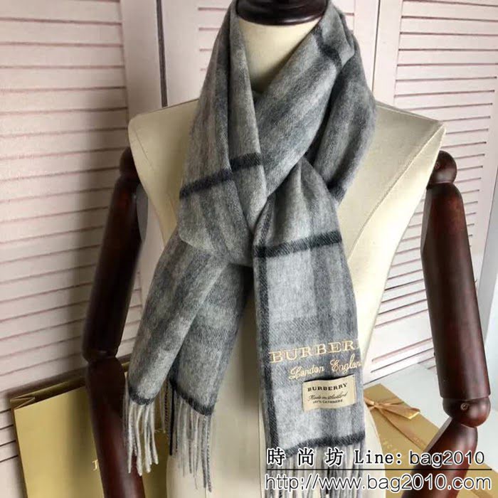BURBERRY巴寶莉頂級情侶款時尚大牌 2018新款羊絨圍巾  LLWJ6835